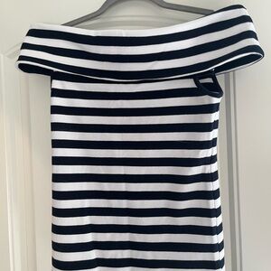 Off-Shoulder Striped Shirt